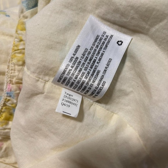LoveShackFancy x Target Cottagecore Floral Mini Dress Yellow Lace Boho Large - Picture 7 of 7